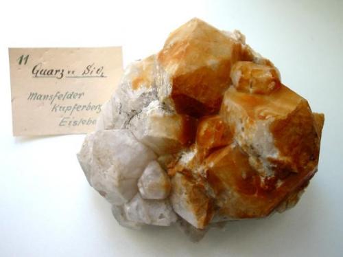 Quartz
Zirkel shaft, Mansfeld, Saxony-Anhalt, Germany.
9 x 8 cm.
With 1950s label. (Author: Andreas Gerstenberg)