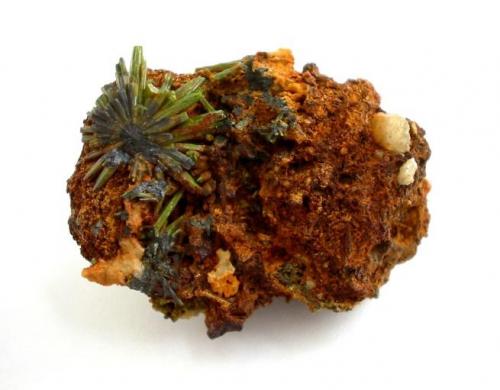 Pyromorphite, limonite
Pfingstwiese mine, Bad Ems, Taunus, Rhineland-Palatinate, Germany.
6 x 4 cm. (Author: Andreas Gerstenberg)