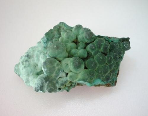 Malachite
Virneberg mine, Rheinbreitbach, Bonn, Germany.
5,5 x 3,5 cm
Virneberg is the type locality for pseudomalachite. Classic material. (Author: Andreas Gerstenberg)