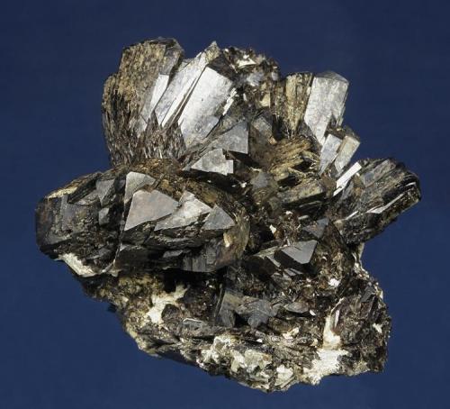 Axinite-(Fe)

Obira Mine, Ono-gun, Oita Prefecture, Kyushu, Japan

60.0 x 52.0 x 43.0 mm

This fine, sculptural specimen from this famous Japanese locality consists of many sharply-terminated, lustrous, clove-brown crystals of Axinite to 21 mm. From the Earl Calvert (1904-1964) collection, this specimen is pristine. (Author: GneissWare)