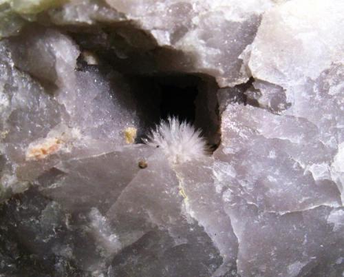 Aragonito<br />San Fiz do Seo Quarry, Afeitada, San Fiz do Seo, Trabadelo, Comarca El Bierzo, León, Castile and León, Spain<br />Cristal de 1 cm.<br /> (Autor: Calita)