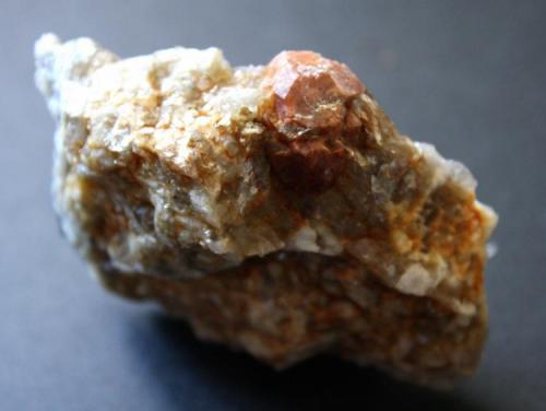 Granate<br />La Alameda de Gardón, Comarca Campo de Argañán, Salamanca, Castile and León, Spain<br />Pieza de 6 cm., cristal de 2 cm.<br /> (Autor: canada)