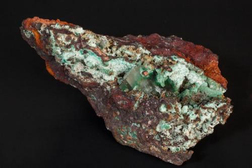 Malaquita con Calcita
Mina Ojuela, Mapimí, Durango, México
14x10 cm (Autor: victor chaul chamut)
