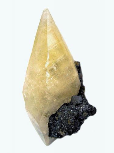 Calcite, galena
Buick Mine (Amax Buick Mine; Moloc Mine), Bixby, Viburnum Trend District, Iron Co., Missouri, USA
Specimen height 7,5 cm (Author: Tobi)