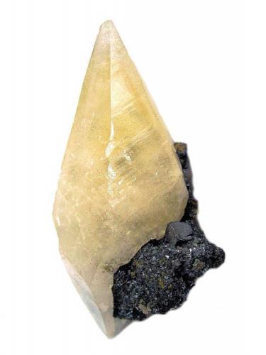 Calcite, galena
Buick Mine (Amax Buick Mine; Moloc Mine), Bixby, Viburnum Trend District, Iron Co., Missouri, USA
Specimen height 7,5 cm (Author: Tobi)