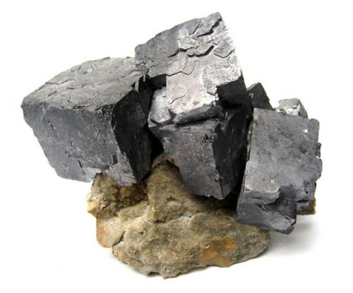 Galena
Sweetwater Mine, Ellington, Viburnum Trend District, Reynolds Co., Missouri, USA
Specimen size 9 cm, largest crystals 4 cm (Author: Tobi)
