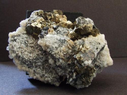 Pyrite
Smallcleugh Sun Vein, Smallcleugh Mine,Nenthead, Cumbria, England, UK.
70 x 55 mm (Author: nurbo)