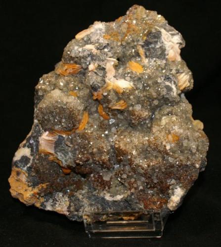 Cerusita y baritina
Mibladen Mine, Upper Moulouya lead district, Midelt, Marruecos
15 x 15 x 5 cm (Autor: DavidSG)