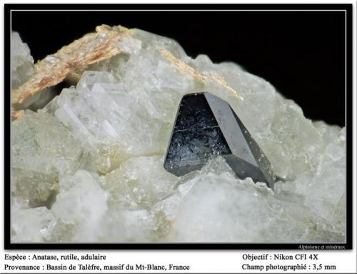 Anatase
Talèfre glacier, Mont Blanc, Chamonix, Haute-Savoie, Rhône-Alpes, France
fov 3.5 mm (Author: ploum)