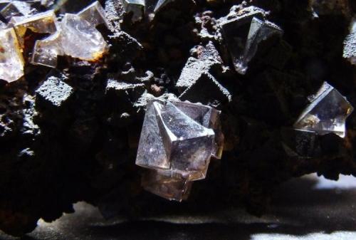 Fluorite with Goethite
Sedling Vein, Sedling Mine, Cowshill, Weardale, Co Durham, England, UK.
FOV 25 x 20 mm Approx (Author: nurbo)
