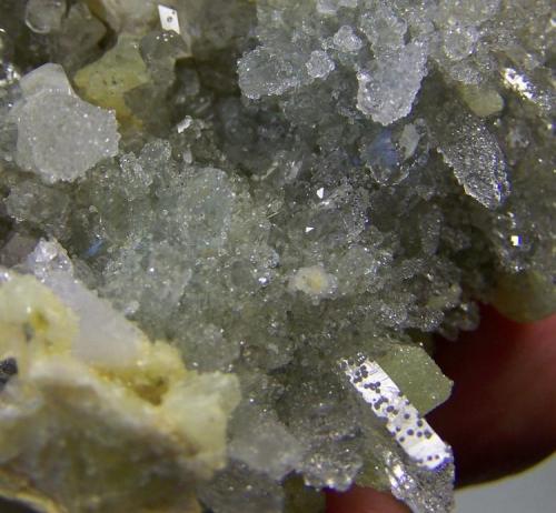 Quartz; Calcite, Prehnite; Analcime
Brandberg, Namibia
72 x 45 x 33 mm
Same as above. (Author: Pierre Joubert)
