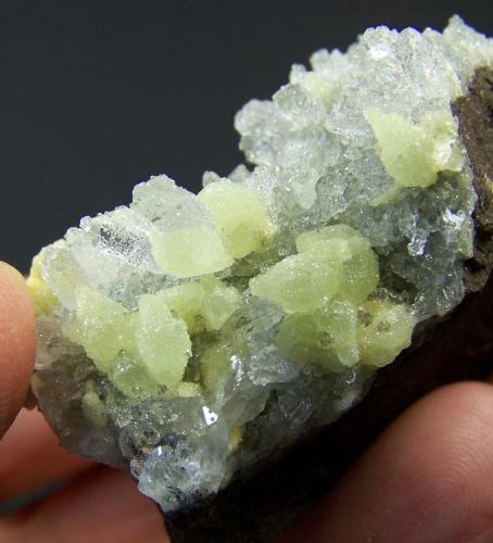 Quartz; Calcite, Prehnite; Analcime
Brandberg, Namibia
72 x 45 x 33 mm
Same as above. (Author: Pierre Joubert)