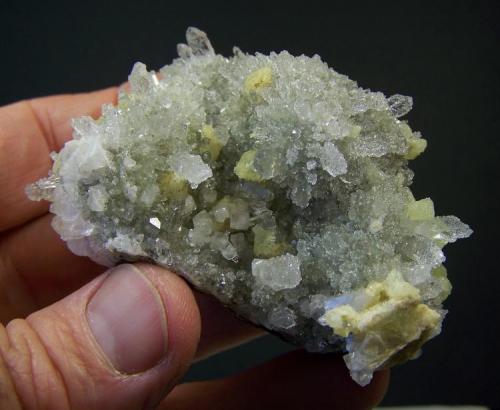 Quartz; Calcite, Prehnite; Analcime
Brandberg, Namibia
72 x 45 x 33 mm
Same as above. (Author: Pierre Joubert)