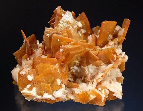 Wulfenite
Defiance Mine, Gleeson, Cochise County, Arizona
6.5 x 8.5 cm.
Collected from a large solution pocket on 1-29-1957. (Author: crosstimber)