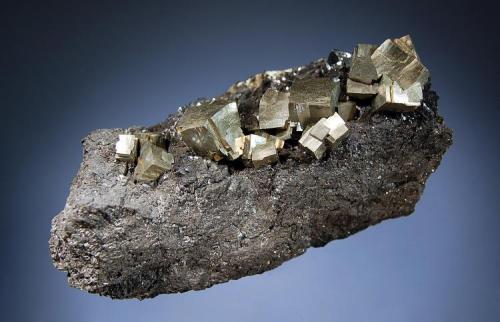 Pyrite on magnetite
French Creek Mines, St. Peters, Chester Co., Pennsylvania
4.3 x 8.5 cm (Author: crosstimber)