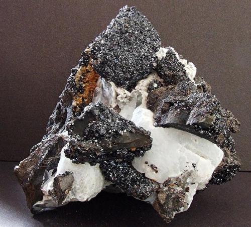 Witherite, Sphalerite, Ankerite, Baryte.
Nentsberry Haggs mine, Alston moor, Cumbria, England, UK.
155 x 140 x 120 mm (Author: nurbo)