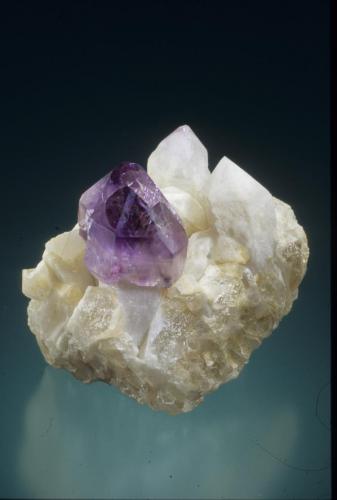 Quartz variety amethyst scepter
Hopkinton, Washington Co., Rhode Island, USA
5.3 cm high
Steve Maslansky collection
Photo: Jeff Scovil (Author: Jordi Fabre)