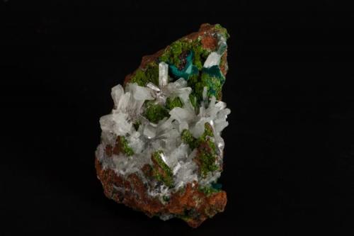 Hemimorfita con Conicalcita y Rosasita
Mina Ojuela, Mapimí, Durango, México
12x7 cm (Autor: victor chaul chamut)