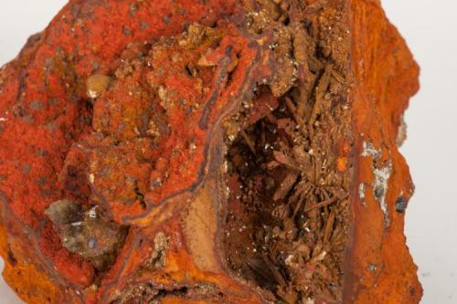 Adamita  manganesífera
Mina Ojuela, Mapimí, Durango, México
12x11 cm
Detalle de la anterior (Autor: victor chaul chamut)