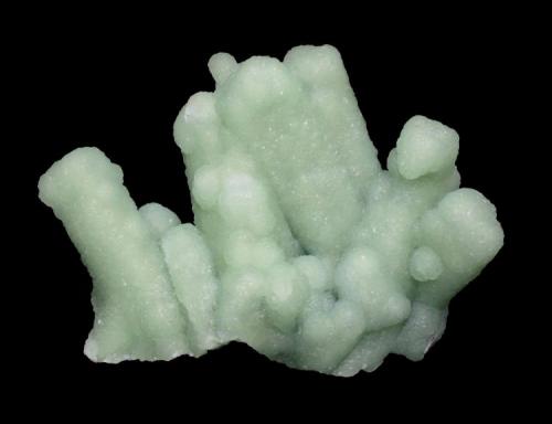 Prehnite
Lower New Street quarry, Paterson, New Jersey, Passaic County, New Jersey, USA
12 x 8.8 cm
Prehnite epimorphs after anhydrite; a former U.S National Museum specimen (Author: Frank Imbriacco)