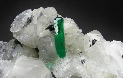 Berilo ( Esmeralda )
Mina Chivor - Chivor - Boyacá - Colombia
7.2 x 6 cm - Cristal de 1.7 cm
Detalle (Autor: Diego Navarro)