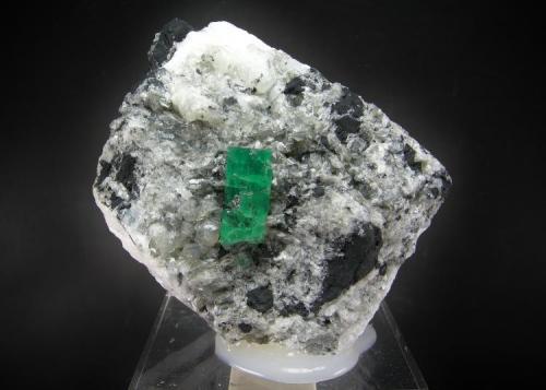 Berilo ( Esmeralda )
Mina Chivor - Chivor - Boyacá - Colombia
7.5 x 6 cm - Cristal de 1.9 cm (Autor: Diego Navarro)