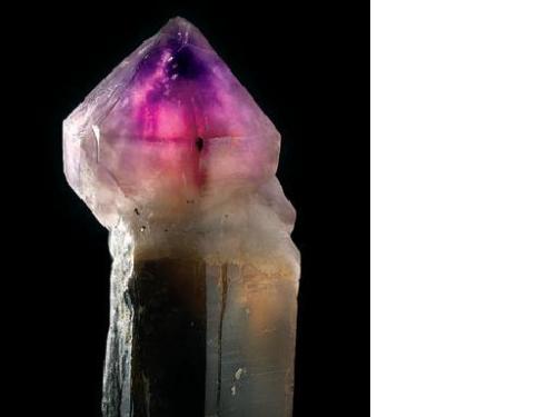 Quartz (variety amethyst and smoky quartz)<br />Pedrera Mas Sever, Massabè (Mas Ceber), Sils, Comarca La Selva, Gerona / Girona, Cataluña / Catalunya, España<br />4cm fv.<br /> (Author: Joan R.)