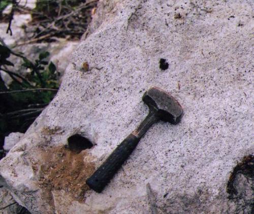 a crystal pocket in the granite, clearview claim Passmore BC (Author: thecrystalfinder)