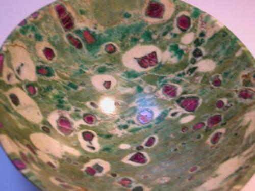Ruby corundum and fuchsite bowl (Author: John S. White)