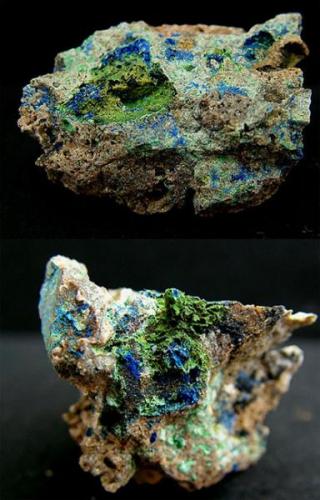 Azurite and malachite - North Lancashire, UK (Author: Philip G)