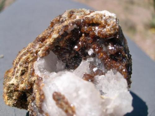 3 cm pocket of small andradite (Author: Darren)