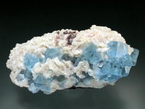Fluorite on dolomite, Ullcoats mine, Cumbria, UK. 12 cm across. Ex William Davidson collection, collected circa 1948. (Author: Jesse Fisher)