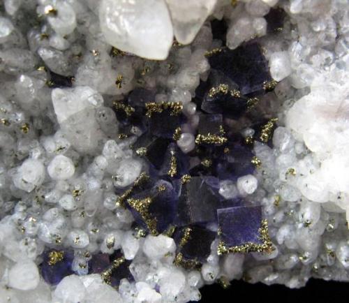 Fluorite, Marcasite, Calcite, fov 6 cm. (Author: Harjo)