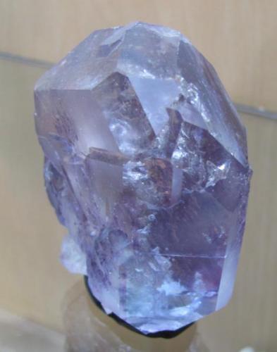 Naica spinel twinned fluorite...with large enhydro.  8 cm across (Author: Peter Megaw)