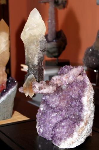 Amethyst with calcite, 60 cm X 20 cm wide and 30 cm in length (Author: silvio steinhaus)