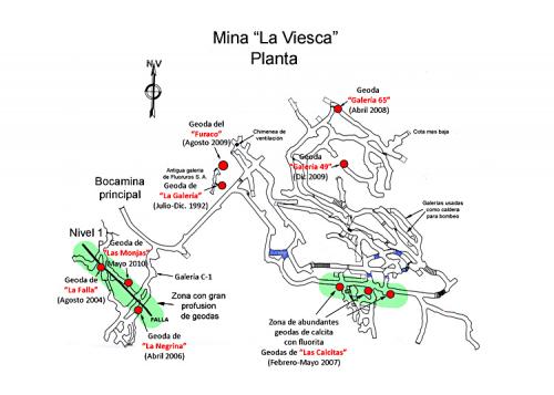Plan of the modern La Viesca Mine (Author: James)
