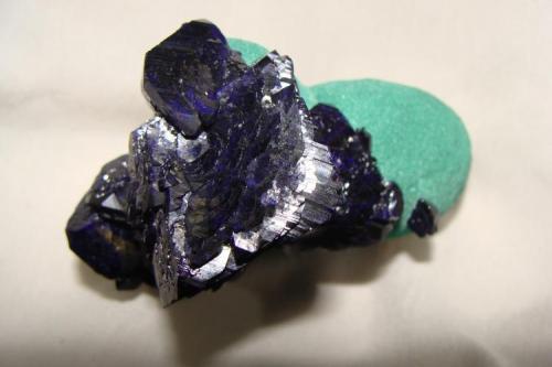 small cabinet...azurite on malachite (Author: Peter Megaw)