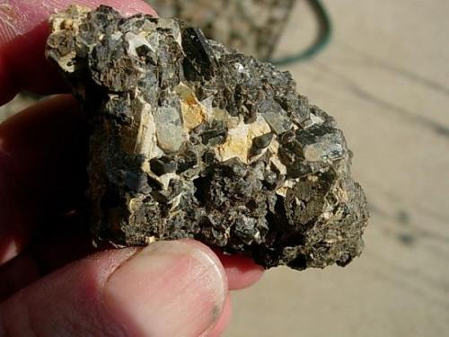 unknown (Probably Baryte)
Dam Rigg Area, Whaw, Arkengarthdale, North Yorkshire, England, UK.
FOV 20 x 15 mm approx. (Author: nurbo)