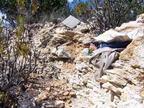 Quartz
Western Cape, Ceres
n/a
Not far from Riana’s find (about 30 metres away), I also found a promising pocket in this rock wall. (Author: Pierre Joubert)