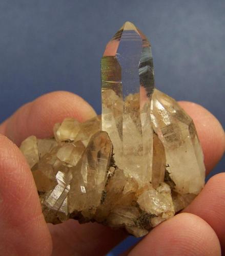 Quartz
Ceres, Western Cape, SA
43 x 37 x 29 mm
A fairly average quartz cluster from this area. (Author: Pierre Joubert)