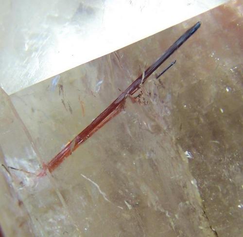 Quartz with Rutile
Van Rhynsdorp, Western Cape, South Africa
56 x 33 x 24 mm
A close up of the above specimen. (Author: Pierre Joubert)