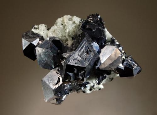 Galena
Gjudurska Mine, Zlatograd, Smolyan Oblast, Bulgaria
5.5 x 7.0 cm.
Bright cuboctahedral and spinel-twinned galena from mining in 2010. (Author: crosstimber)