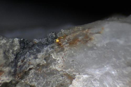 Gold
Duke of Cornwall Mine, Australia
Photo width is 5mm (Author: crocoite)