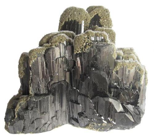 Ferberite, Siderite, Calcite
Panasqueira Mine, Couto Mineiro da Panasqueira, Panasqueira, Covilhã, Castelo Branco District, Portugal
9.30 x 8 x 4.50 cm

Ferberite crystals covered, on the top and on the back, by siderite, and over it by calcite (Author: JoséMiguel)