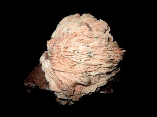 Baryte, malachite
Christiane mine, Adorf, Hesse, Germany.
7 x 5,5 cm (Author: Andreas Gerstenberg)