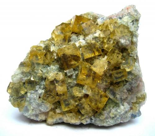 Fluorite
Vater Abraham Mine, Lauta, Marienberg District, Erzgebirge, Saxony, Germany
Specimen size 6 cm (Author: Tobi)