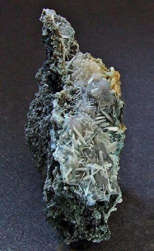 Cerussite.
Force Crag mine, Coledale, Braithwaite, Cumbria, England, UK
45 x 15 mm. (Author: nurbo)