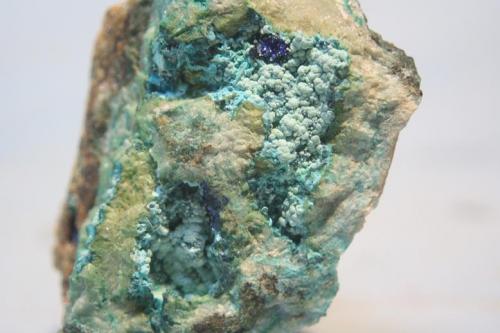 Crisocola<br />Delfina Mine, Hoyos de Alda, Ortiguero, Prado, Cabrales, Comarca Oriente, Principality of Asturias (Asturias), Spain<br />9 x 5 cm.<br /> (Autor: minero1968)