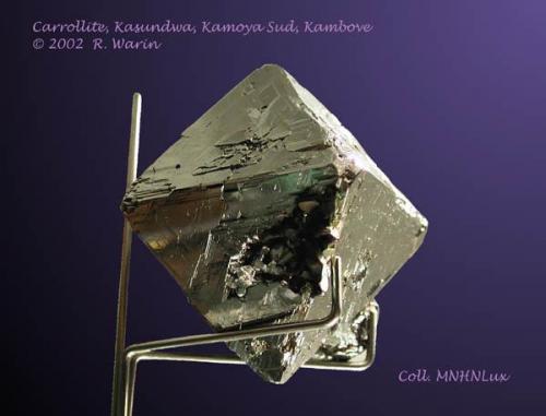 Carrollite
Kasundwa, Kamoya Sud, Kambove, DRCongo
4 - 5 cm edge (Author: Roger Warin)