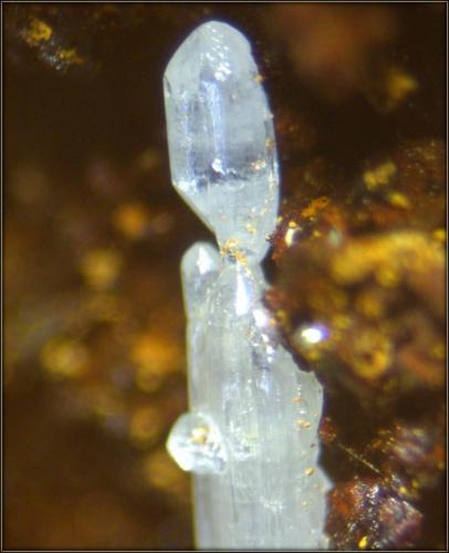Cerusita
Sierra de las Nieves - Málaga - Andalucía - España
cristal de 4 mm
detalle (Autor: Mijeño)